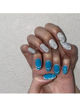 アンダーバーホワイトプラス 南海難波店(_WHITE+)/フラッシュネイル