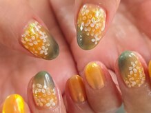 ネイルフロンティア 吉祥寺(NAIL FRONTIER)の雰囲気（キンモクセイ手書きネイル11980円♪[吉祥寺/パラジェル/手描き]）