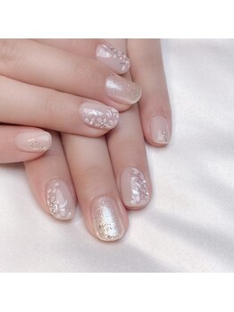 ピオニーネイル(peony nail)/冬の小花