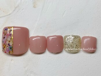 フェリーチェ(nail salon＆school felice)/フットネイル/定額制8800円/瑞江