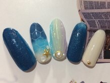 ネイルサロン リリオ(Nail Salon Ririo)/人魚の鱗×夏アートネイル