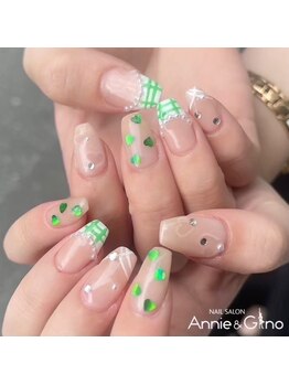 ネイルサロン アニーアンドジーノ シド(NAIL SALON Annie&Gino shido)/チェックフレンチネイル