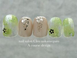 爽やか春ネイル