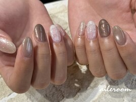 ブラウン×レース
