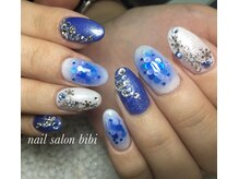 ネイルサロン ビビ(bibi)/雪の結晶ネイル