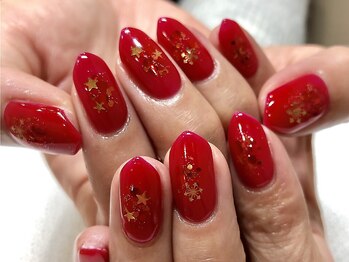 リッチネイル(Rich Nail)/赤×ラメ