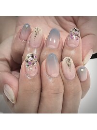 押し花グラデーション