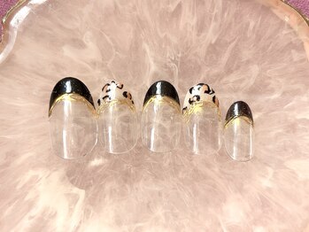 ネイルサロン フローリア(nail salon Florir)/フレンチ ヒョウ柄