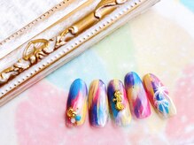 ネイルサロン&スクール ジーナ(GINA)/ビビッドマーブルネイル