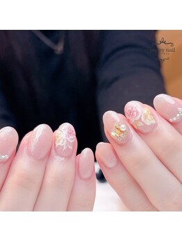ピオニーネイル(peony nail)/2色のローズ