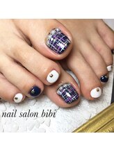 ネイルサロン ビビ(bibi)/ツイードフットネイル