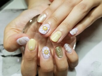 シュガーネイル(sugar nail)/ぷっくりパステルネイル