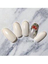 ネイルアトリエルカ(nail atelier LUCA)/R-73 いちご×ミラーフレンチ