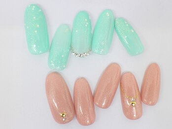 ネイルサロンセレーネ(Selene)/上品華やか 春待ちネイル