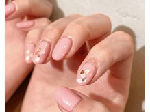 ノラ ミナミアオヤマ(NORA MINAMIAOYAMA)/ピンクハートホログラムネイル