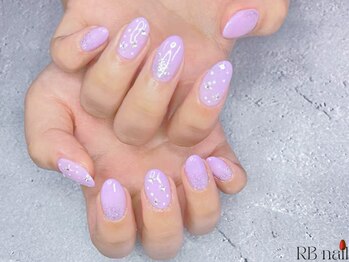 アールビーネイル(RB_nail)/紫　春ネイル