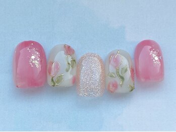 3月ネイルデザイン☆華やか