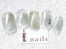 アイネイルズ 梅田店(I nails)/淡色ニュアンスグリーン￥7200