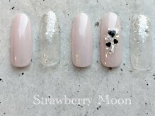 サロンストロベリームーン(Salon Strawberry Moon)/ハートホロネイル　￥6980