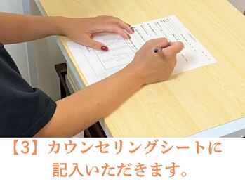 心整体院/カウンセリングシート記入。