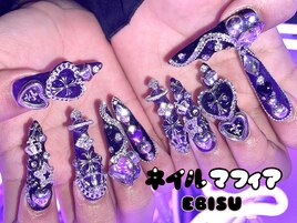 強めロングネイル