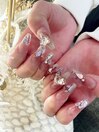 ワンホン×ビジューnail