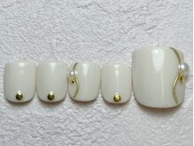 ネイルビート(NAIL BEAT)/ミラーネイル　フット　シンプル