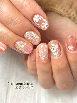 手書き桜ネイル