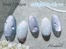 (3452)ぷっくり☆雨の水滴ネイル
