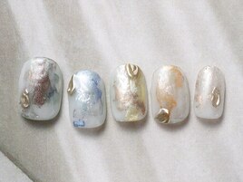 水彩カラフルnail