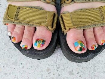 シュガーネイル(sugar nail)/カラフルフットネイル