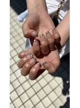 Mネイルアンドカフェ シェレステ/ミラーフレンチ！