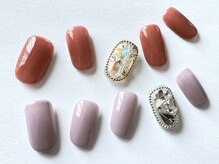 ネイルサロン クイール 小山店(NAIL SALON QUILL)/ワンカラー×贅沢な埋め尽くし☆