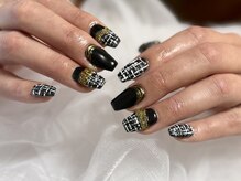エマネイル バイ チュラ(emma nail_by chula)/ツイードネイル/ミラーネイル