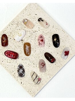 バレンタインネイル