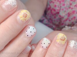 ひまわりネイルデザイン☆