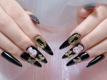 ダイアモンドネイルスタジオ 新宿店(Diamond Nail Studio)/チップ長さだし6本デザイン