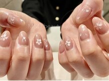 エムアンドディビューティサロン 銀座店(M&D)/桜nailお持ち込みデザイン♪