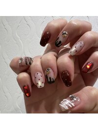 バレンタインネイル