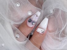 プティネイル 池袋(Puty Nail)/さくらんぼイニシャル親指ネイル