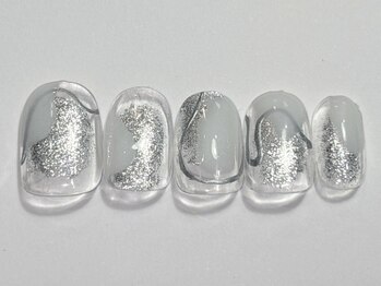 ネイルメゾン 渋谷店(NAIL MAISON)/ニュアンスシルバー￥5500