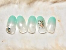ネウィ ネイル 銀座(newi nail)/ミントグリーン夏ネイル