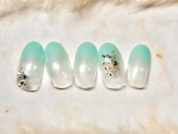 ネウィ ネイル 銀座(newi nail)/ミントグリーン夏ネイル