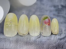 ネイルズミューコ(nail's MyuCo)/エアブラシでいちごネイル
