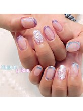 リアン 大宮(Rian)/キラキラフレンチ/囲みネイル