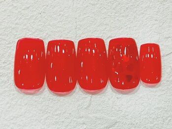 リデル(liddell)/赤×赤のハートホロデザイン♪