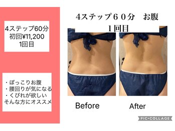 ハピネス(HAPPINESS)/4ステップ60分　お腹　1回目