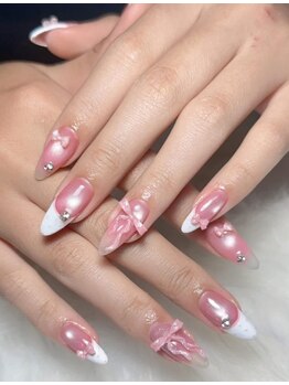 アミネイル ソウカ(Amynails-Soka)の写真/当日予約大歓迎★形に自信が無い方やチビ爪でお悩みの方にもお勧め♪【チップ長さだしワンカラー￥8000】