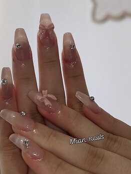 ミアン ネイル(Mian Nails)の写真/《持ち込みアート10本7900円~》派手すぎない華やかなデザインで万人受けするモテnail◇カラ-豊富◎