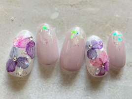 紫陽花ネイル